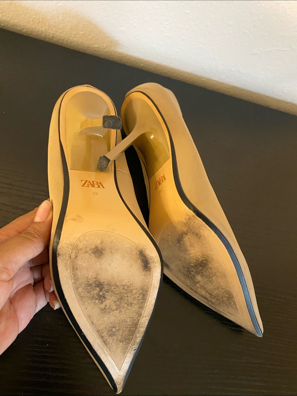 ZARA Beige Pointed Toe Stiletto Pumps EU 39 - Picture 6 of 7